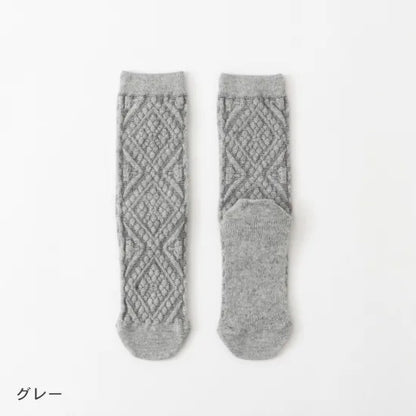 French Bull フレンチブル No.11-24267 サロンソックス(3色)【2025-26秋冬 サロンの素敵な装飾をイメージ ジャガード ウール 厚手 冬の贈り物にも 防縮ウール使用 日本製】