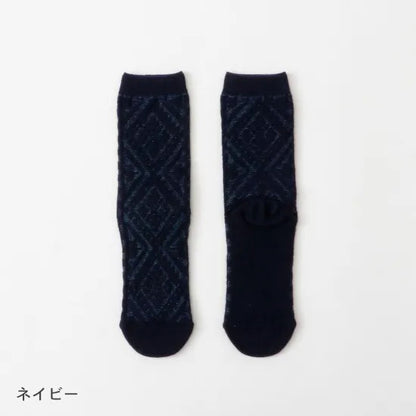 French Bull フレンチブル No.11-24267 サロンソックス(3色)【2025-26秋冬 サロンの素敵な装飾をイメージ ジャガード ウール 厚手 冬の贈り物にも 防縮ウール使用 日本製】