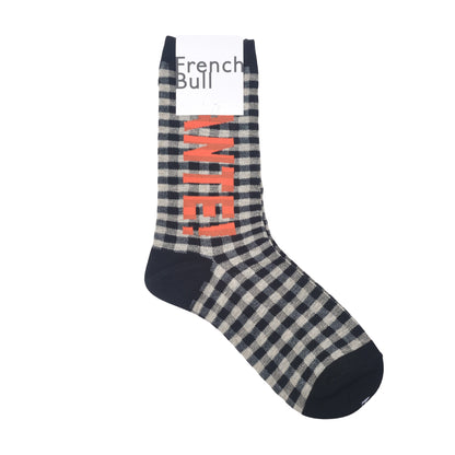 French Bull フレンチブル No.11-26101 サンテソックス(3色) 2026年春夏新作 宴 レディース 靴下 ギンガムチェック コットンリネン 綿麻 日本製【追跡メール便送料無料】
