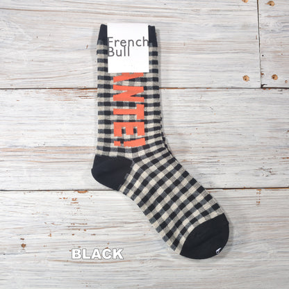 French Bull フレンチブル No.11-26101 サンテソックス(3色) 2026年春夏新作 宴 レディース 靴下 ギンガムチェック コットンリネン 綿麻 日本製【追跡メール便送料無料】
