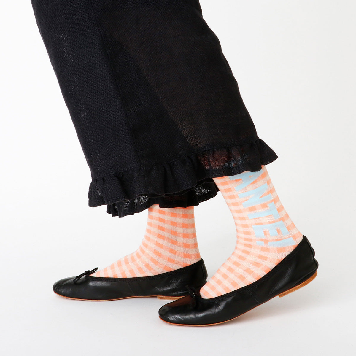 French Bull フレンチブル No.11-26101 サンテソックス(3色) 2026年春夏新作 宴 レディース 靴下 ギンガムチェック コットンリネン 綿麻 日本製【追跡メール便送料無料】