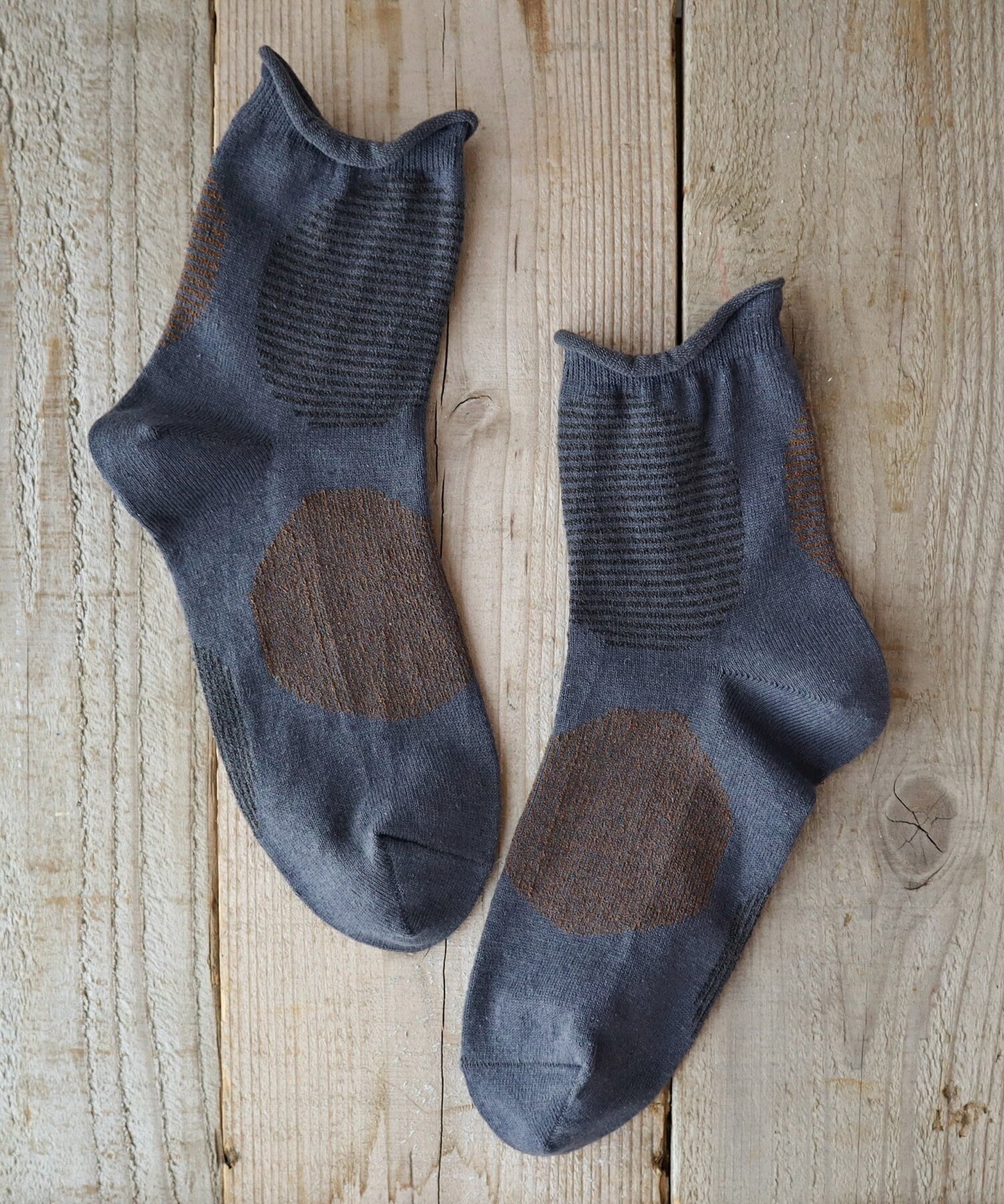 Put on socks(プットオンソックス)"Savon"サボン コットンリネン BIGドット ショートソックス 2nd(9 COLOR)【2025年春夏☆数量限定生産！】【綿麻 BIGドット】【日本製】