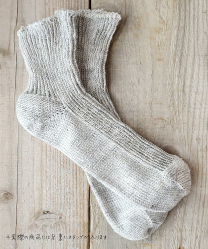 Put on socks(プットオンソックス)"Sea glass"シーグラス リネンソックス(12 COLOR)【2025年春夏新作☆数量限定生産！】【麻 リネン混紡率 94％ 足底部分を裏編み 冷えとり】【日本製】