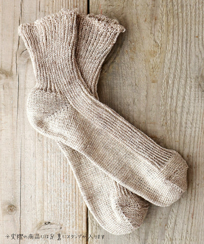 Put on socks(プットオンソックス)"Sea glass"シーグラス リネンソックス(12 COLOR)【2025年春夏新作☆数量限定生産！】【麻 リネン混紡率 94％ 足底部分を裏編み 冷えとり】【日本製】