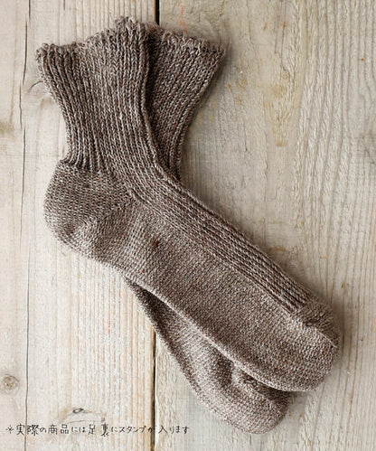 Put on socks(プットオンソックス)"Sea glass"シーグラス リネンソックス(12 COLOR)【2025年春夏新作☆数量限定生産！】【麻 リネン混紡率 94％ 足底部分を裏編み 冷えとり】【日本製】