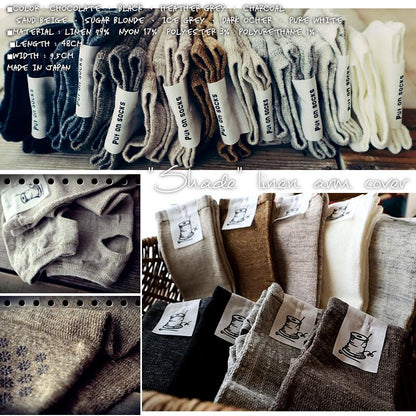 Put on socks(プットオンソックス)"Shade"シェード リネンアームカバー(9 COLOR)【2025年春夏新作☆数量限定生産！】【リネン混紡率 79％ 冷房対策 放湿・抗菌】【日本製】