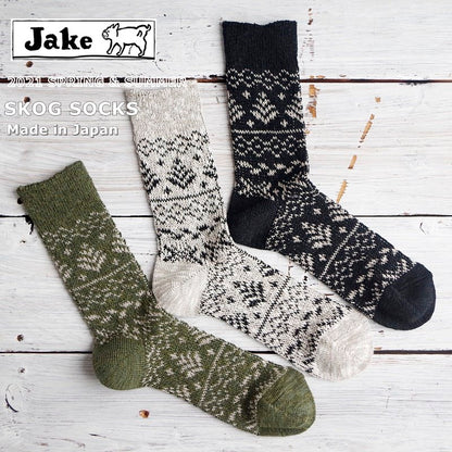 Jake(ジェイク)【Men's メンズ レディース大きめ】French Bull フレンチブルNo.21-03211 スコーグソックス(3色)【数量限定生産！】【リネンコットン シャリ感 スラブコットン 日本製】