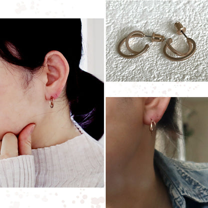 【数量限定生産！】THE RING DESIGN FACTORY "Small Lines" Pierced earrings スモールライン デザインピアス 【マットな質感 キズが目立ちにくい ギフト】