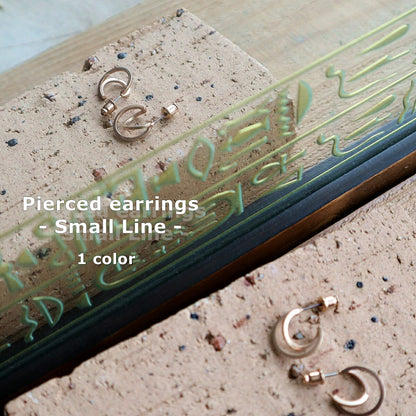 【数量限定生産！】THE RING DESIGN FACTORY "Small Lines" Pierced earrings スモールライン デザインピアス 【マットな質感 キズが目立ちにくい ギフト】