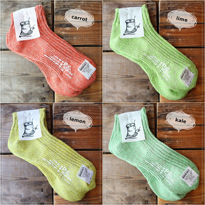 Put on socks(プットオンソックス)"Smoothie"スムージー シルクリネン アンクルソックス(7 COLOR)【2025年春夏新作☆数量限定生産！】【絹43%麻51% 吸放湿性 冷えとり】【日本製】