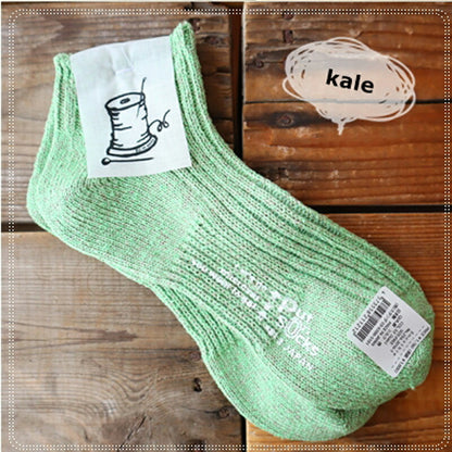 Put on socks(プットオンソックス)"Smoothie"スムージー シルクリネン アンクルソックス(7 COLOR)【2025年春夏新作☆数量限定生産！】【絹43%麻51% 吸放湿性 冷えとり】【日本製】
