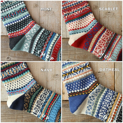CHUP(チュプ)"SNOW DROP(スノードロップ)"ソックス(4色)【日本製】【再入荷無し 丈夫 フェアアイル柄・ノルディック柄 2サイズ 海外人気】