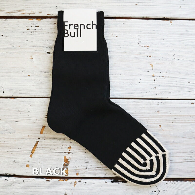 French Bull(フレンチブル)No.11-24103 スパイヤソックス(3色)【2024年春夏新作☆数量限定生産！】【渦巻きのようなストライプ柄 柔らかな綿糸 厚手 日本製】