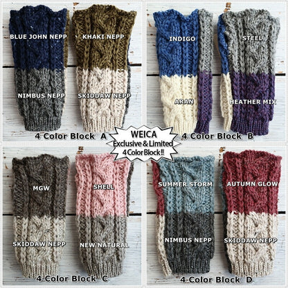 HIGHLAND 2000(ハイランド2000) BW016 4 COLOR BLOCK & 3 COLOR BLOCK & SOLID MITTEN ミトン(3Pattern 11 color)【MADE IN ENGLAND】【男女兼用】【スマホ対応 手洗いOK 正規品】
