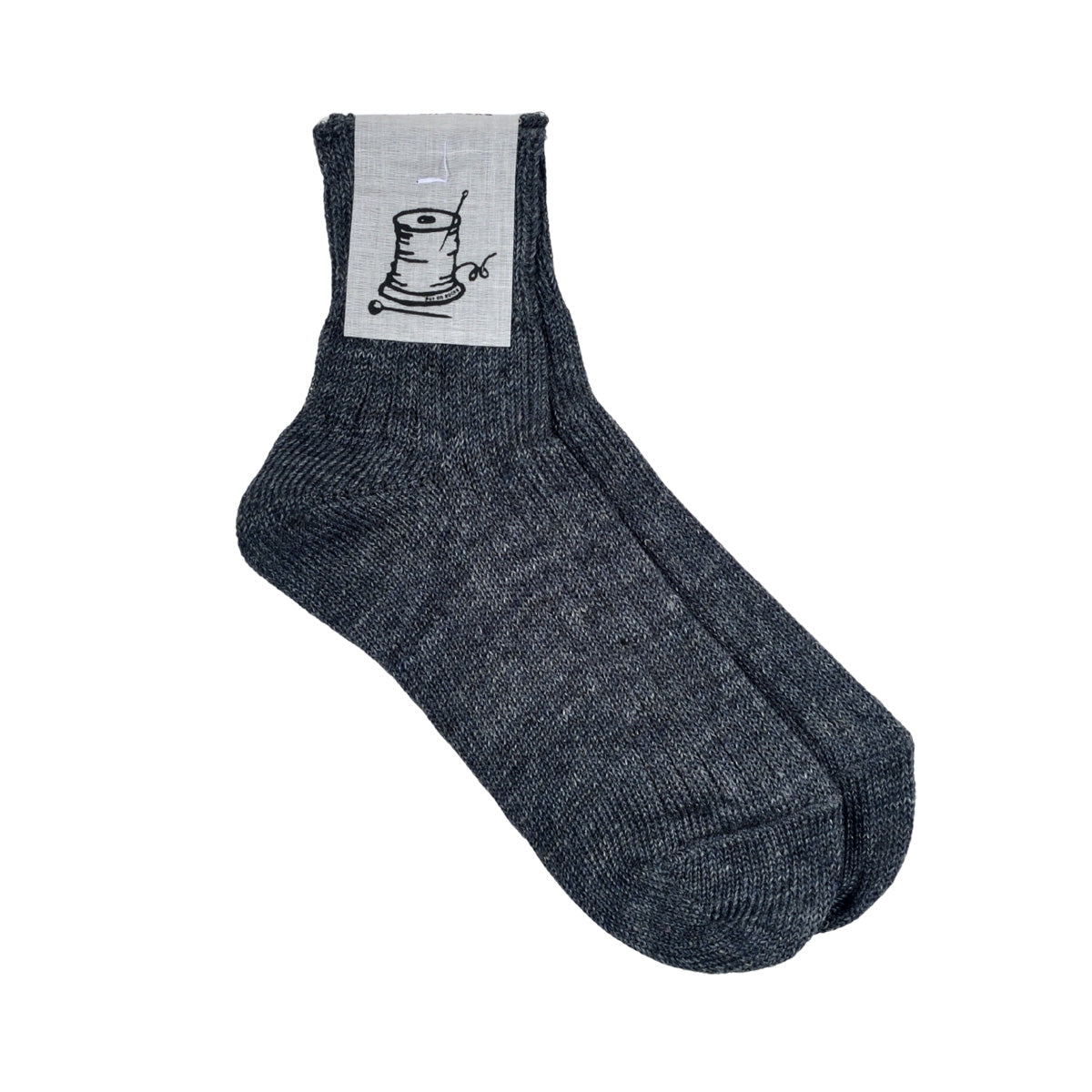Put on socks(プットオンソックス)"Sun-Kissed" サンキスト リネンリブショートソックス(9 COLOR) オールシーズン快適 天然素材 麻93% メランジカラー ヴィンテージ機 合わせやすい 締め付けにくい 日本製 MADE IN JAPAN