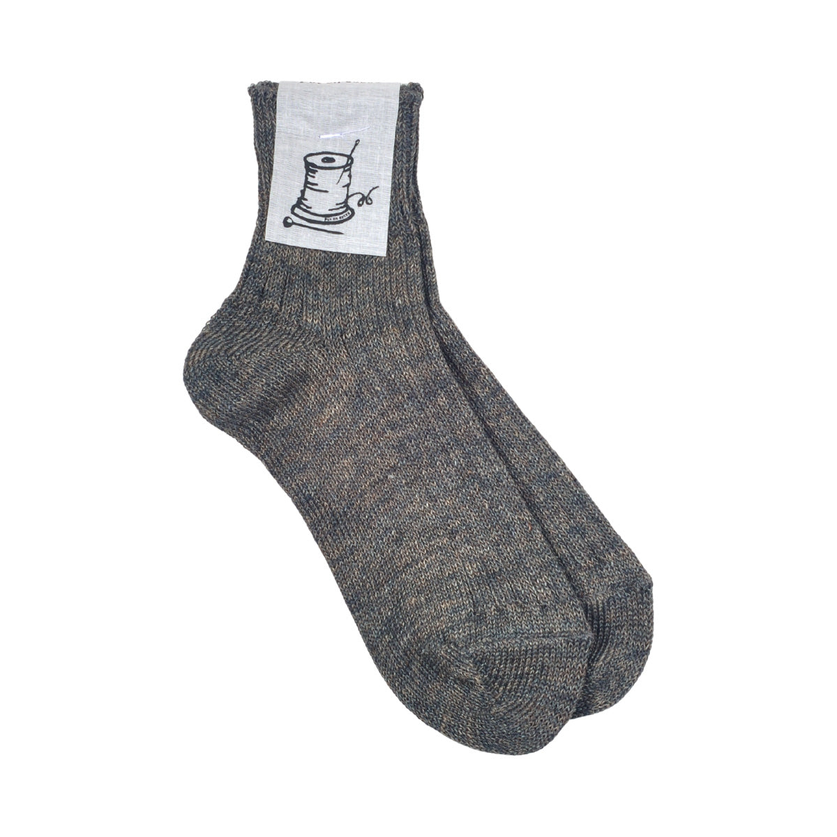 Put on socks(プットオンソックス)"Sun-Kissed" サンキスト リネンリブショートソックス(9 COLOR) オールシーズン快適 天然素材 麻93% メランジカラー ヴィンテージ機 合わせやすい 締め付けにくい 日本製 MADE IN JAPAN
