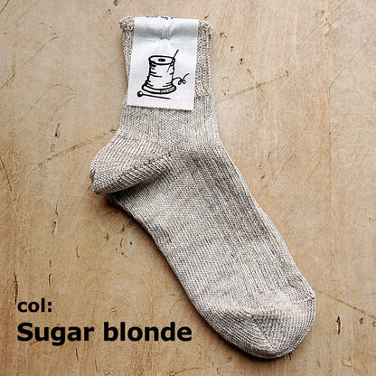 Put on socks(プットオンソックス)"Sun-Kissed" サンキスト リネンリブショートソックス(9 COLOR) オールシーズン快適 天然素材 麻93% メランジカラー ヴィンテージ機 合わせやすい 締め付けにくい 日本製 MADE IN JAPAN