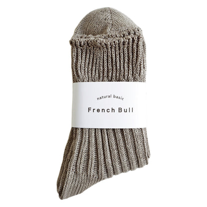 French Bull(フレンチブル)No.01-0151 サニーソックス(11色)【リネン麻 ショート丈 カラーバリエ 冷えとり】