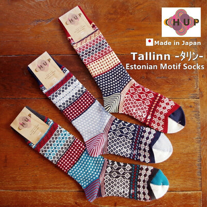 CHUP(チュプ)"Tallinn(タリン)"【数量限定生産】エストニアモチーフソックス(3色)【S/M/メンズ/レディース】【日本製】