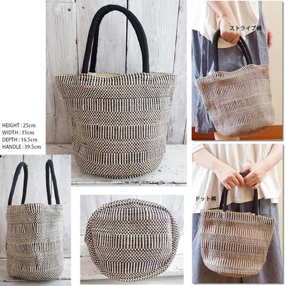 TARANGO(タランゴ)【2024年春夏☆】【FAIR TRADE/MADE IN BANGLADESH】ジュートトートバッグ(2色)【フェアトレード/ショルダーバッグ/バケーション/かごバッグ/夏バッグ/エコ/カジュアル/モノトーン/エシカル】【手作り/HAND MADE】