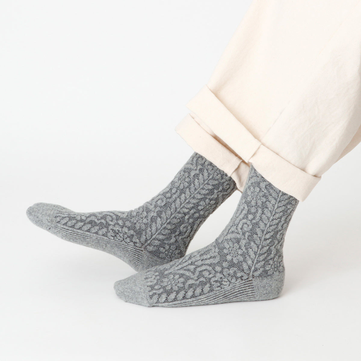 French Bull(フレンチブル)No.11-25264 テラスソックス(3色)【レディース 靴下 日本製 2025-26年秋冬 床のタイルをイメージ メリノウール リサイクルウール ラムウール】