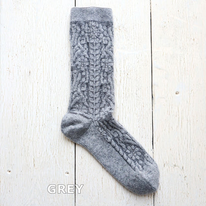 French Bull(フレンチブル)No.11-25264 テラスソックス(3色)【レディース 靴下 日本製 2025-26年秋冬 床のタイルをイメージ メリノウール リサイクルウール ラムウール】