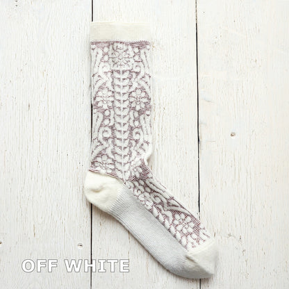 French Bull(フレンチブル)No.11-25264 テラスソックス(3色)【レディース 靴下 日本製 2025-26年秋冬 床のタイルをイメージ メリノウール リサイクルウール ラムウール】