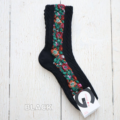 TIROLEAN SOCKS チロリアン柄コットンソックス(5色) 【2025-26年秋冬 数量限定 綿 チロリアンテープ 程良い厚み 凸凹 立体的 フロッキー ワッフル ジャガード編み 韓国】