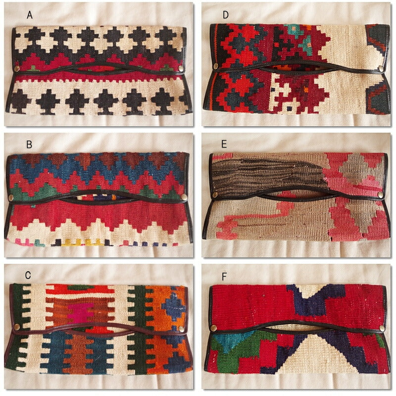 KILIM(キリム)【送料無料】【買い付け/1点物】オールドキリム ティッシュケース(6色)【ナバホ柄/ネイティブ柄/ウール/毛綿/エシカル】【手作り/HAND MADE】
