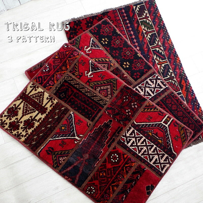 Tribal Rug(トライバルラグ) (3柄)【1点物/玄関マット/フロアマット/インテリア雑貨/ナバホ柄/ネイティブ柄/ウール/毛/手作り/HAND MADE】【送料無料！】