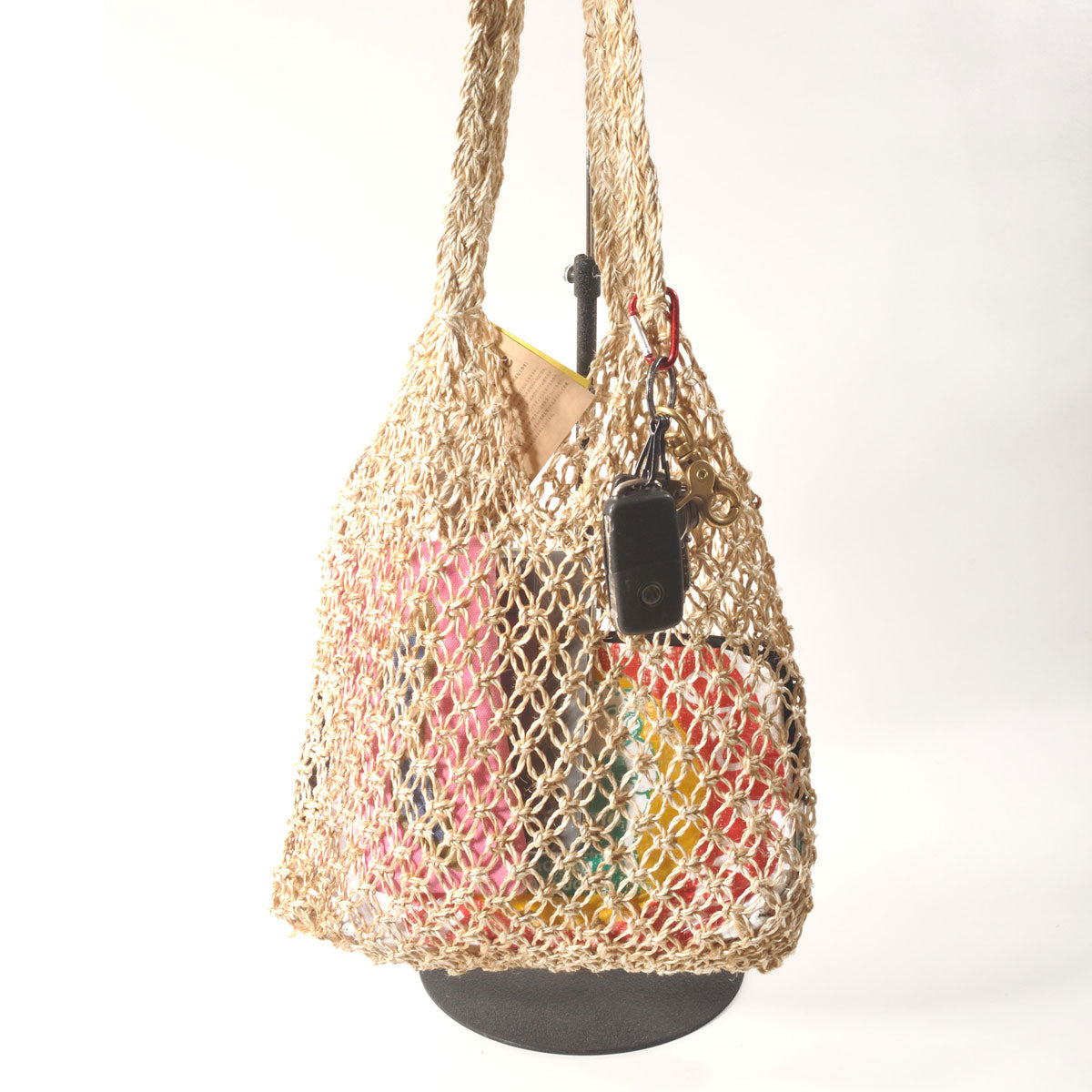 TARANGO(タランゴ)【FAIR TRADE/MADE IN BANGLADESH】ジュートヘンプ マクラメ カラートートバッグ(4色)【フェアトレード/ショルダーバッグ/かごバッグ/エコ/カジュアル/カラフル/エシカル】【手作り/HAND MADE】【少量入荷！送料無料！】