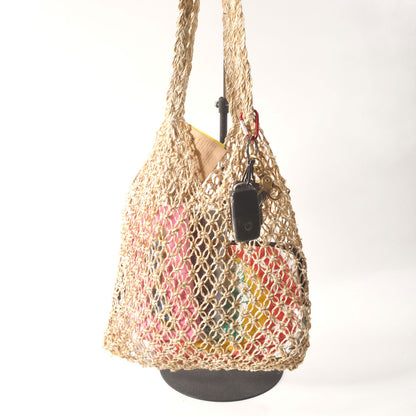 TARANGO(タランゴ)【FAIR TRADE/MADE IN BANGLADESH】ジュートヘンプ マクラメ カラートートバッグ(4色)【フェアトレード/ショルダーバッグ/かごバッグ/エコ/カジュアル/カラフル/エシカル】【手作り/HAND MADE】【少量入荷！送料無料！】