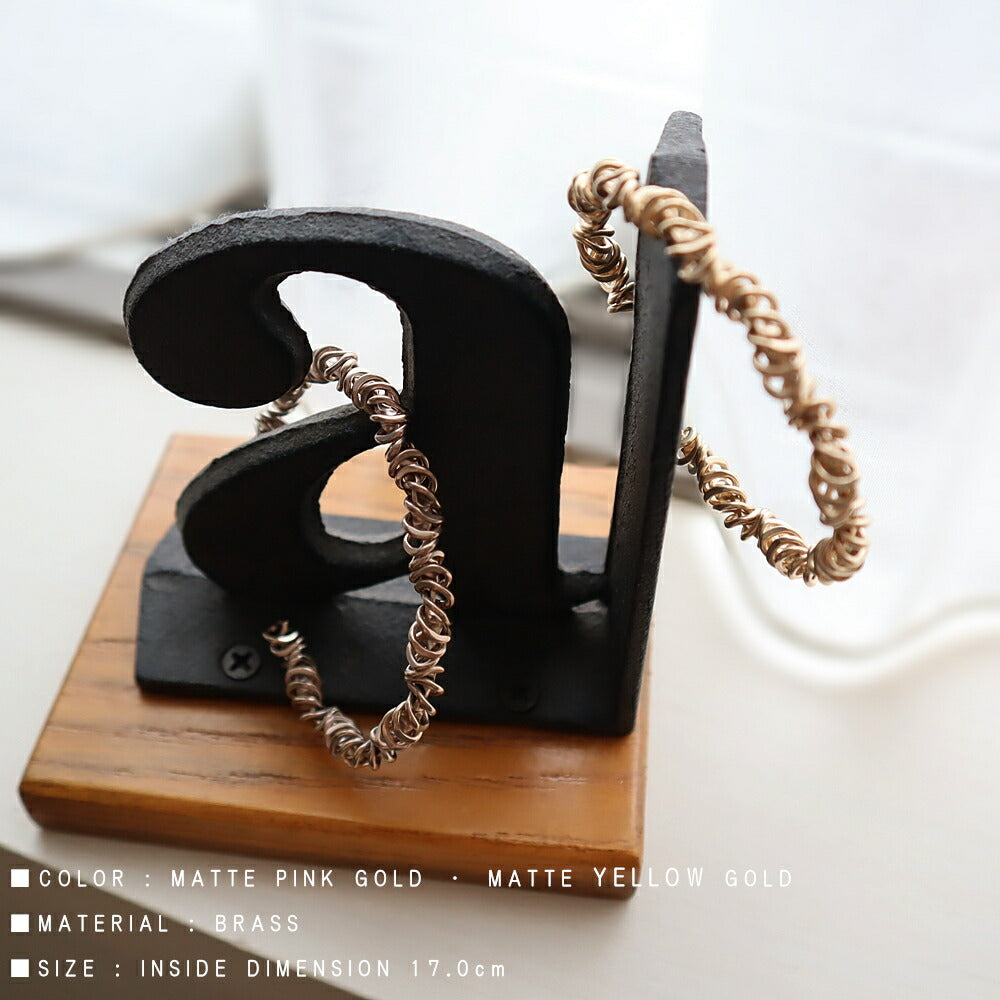 【2024-25年秋冬新作☆数量限定生産！】THE RING DESIGN FACTORY "Twisted" Bracelet ツイステッドデザイン ブレスレット(2 COLOR) 【くるくる巻きつけたデザイン 調整可能】