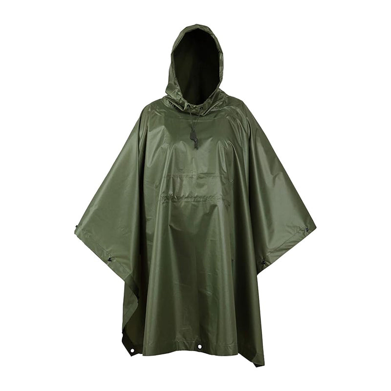 USGI Industries ミリタリースタイル サバイバル レインポンチョ マルチユース リップストップ Military Style Survival Rain Poncho 迷彩 カモフラージュ レインウェア 合羽 防災グッズ