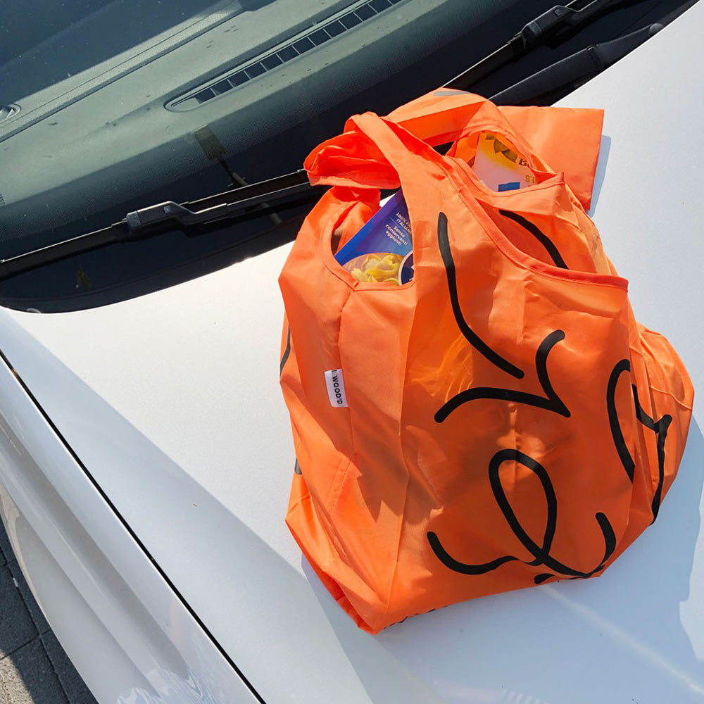 WOOD’D ウッド Reusable Foldable Shopping Bag フォルダブルバッグ 折畳み リユーザブル エコバッグ レジ袋型[約16L]