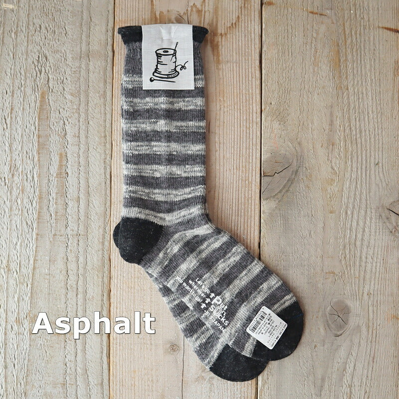 Put on socks(プットオンソックス)"winter marine"ウィンターマリン ラムウール&綿スラブ ボーダーソックス(6 COLOR)【204-25年秋冬☆数量限定生産！】【日本製】
