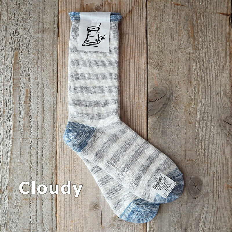 Put on socks(プットオンソックス)"winter marine"ウィンターマリン ラムウール&綿スラブ ボーダーソックス(6 COLOR)【204-25年秋冬☆数量限定生産！】【日本製】